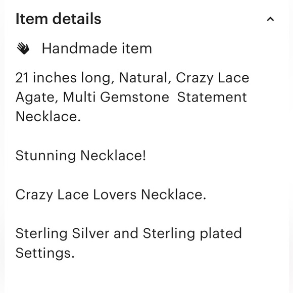 🪶 Beautiful Crazy Lace Agate multi gemstone statement necklace - Picture 5 of 7